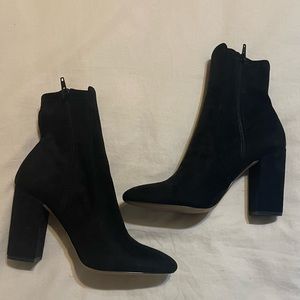 Black Velvet Ankle Boots
